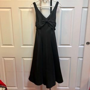 Nicole Miller Tea Length Black Dress